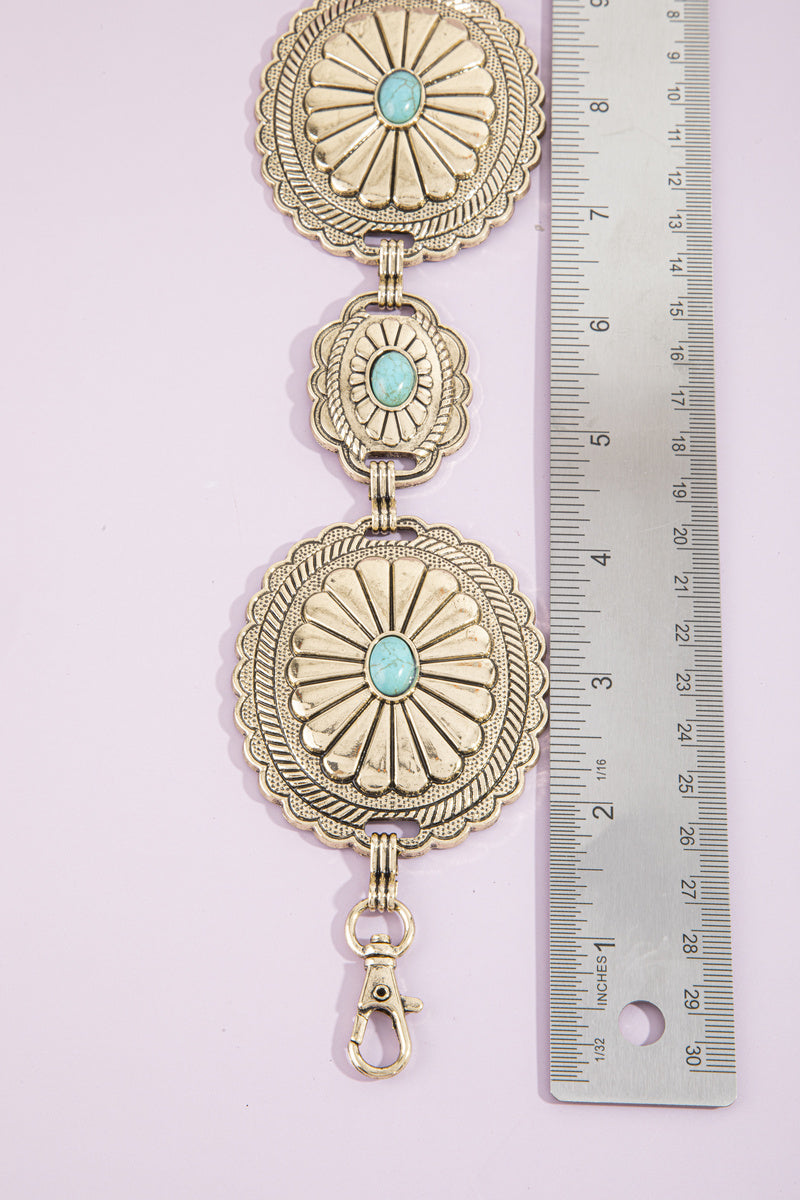 Sunburst Conch Turquoise Stone Belt