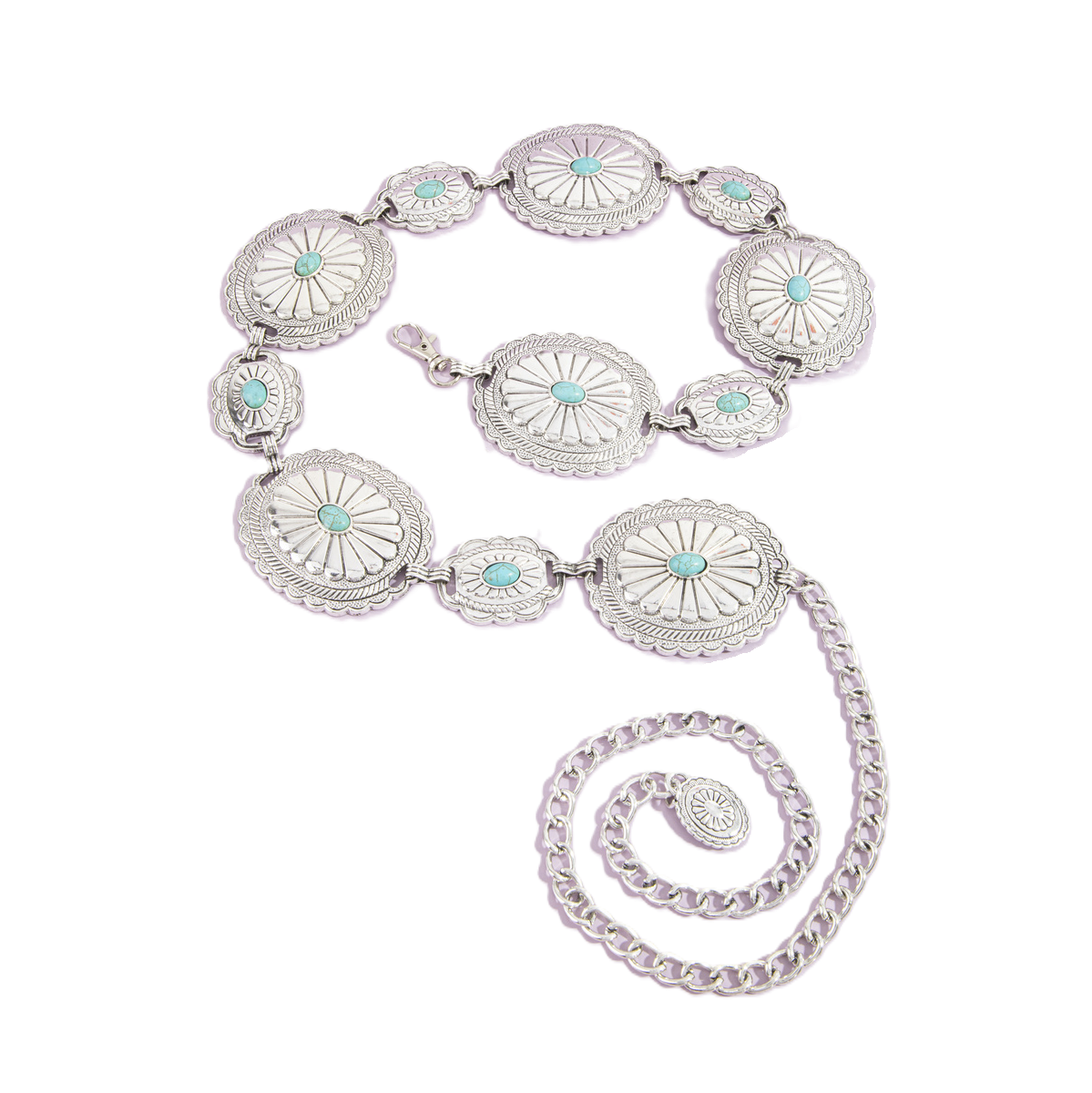 Sunburst Conch Turquoise Stone Belt