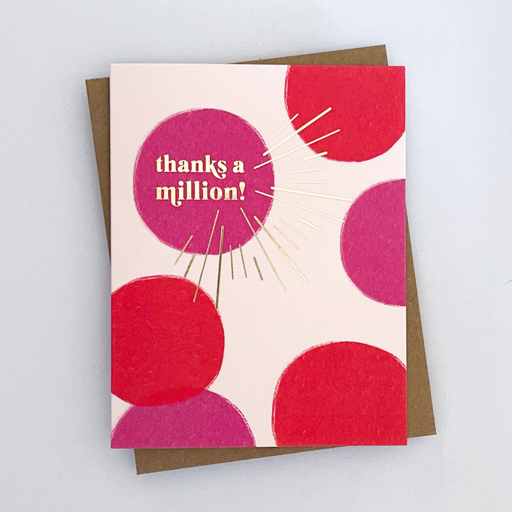Thanks a Million Gold Foil Dot Card