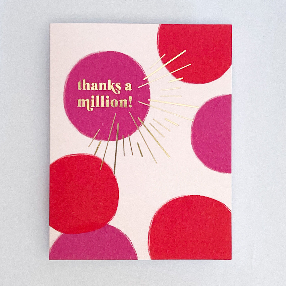 Thanks a Million Gold Foil Dot Card