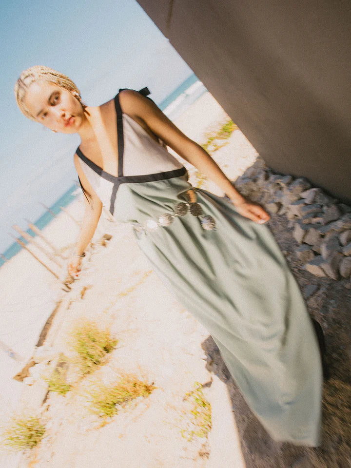 Sunset Tie Slip Dress