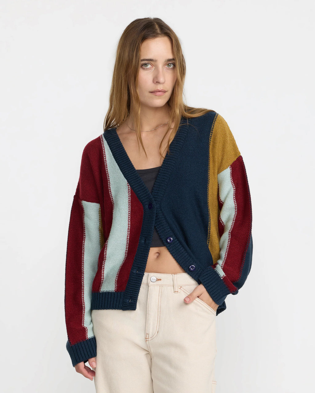 Unbound Color Block Cardigan