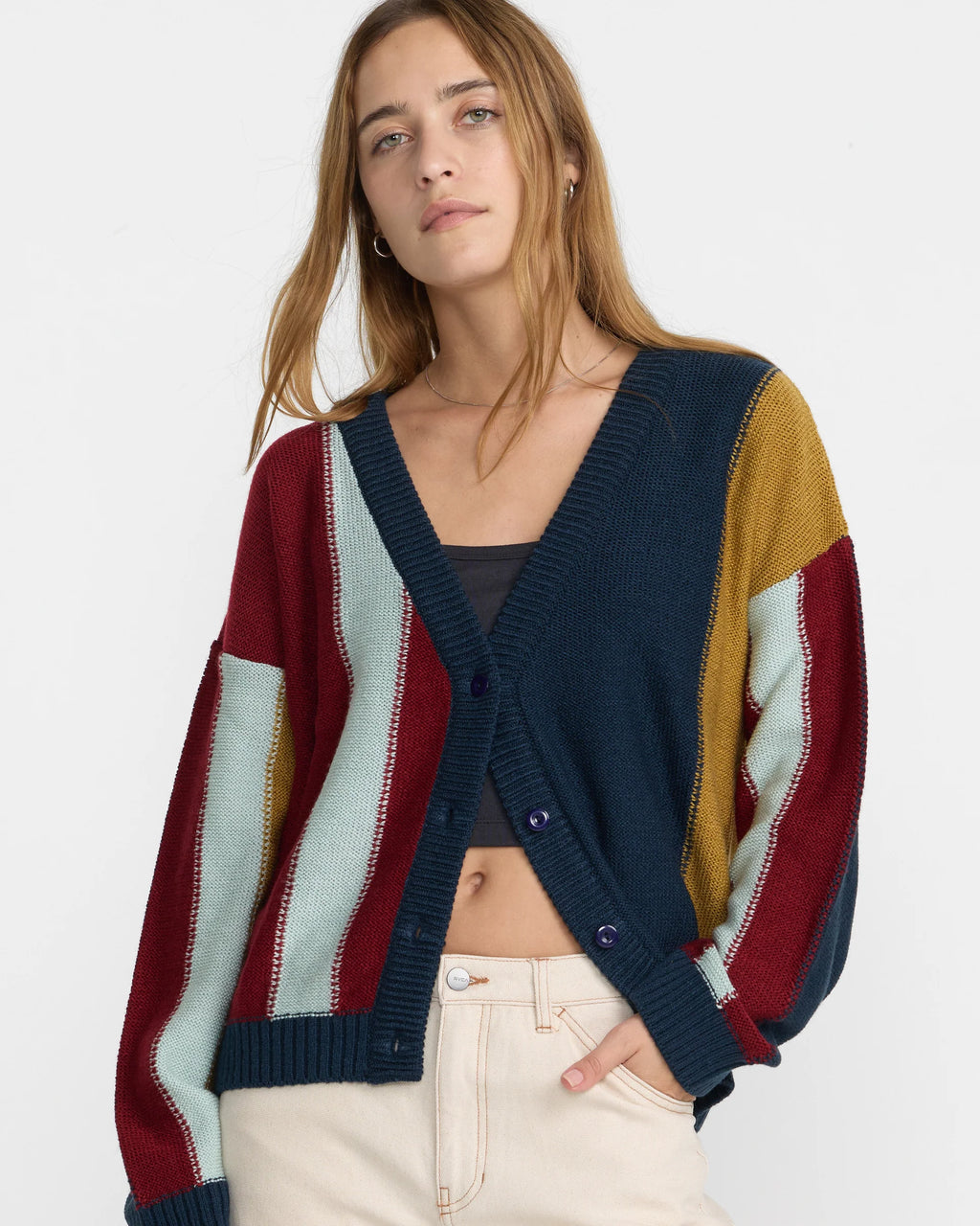 Unbound Color Block Cardigan