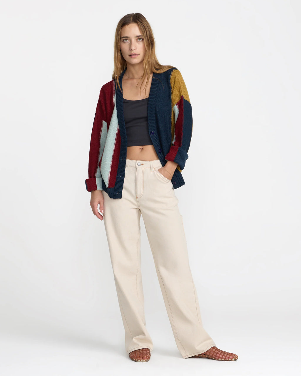 Unbound Color Block Cardigan