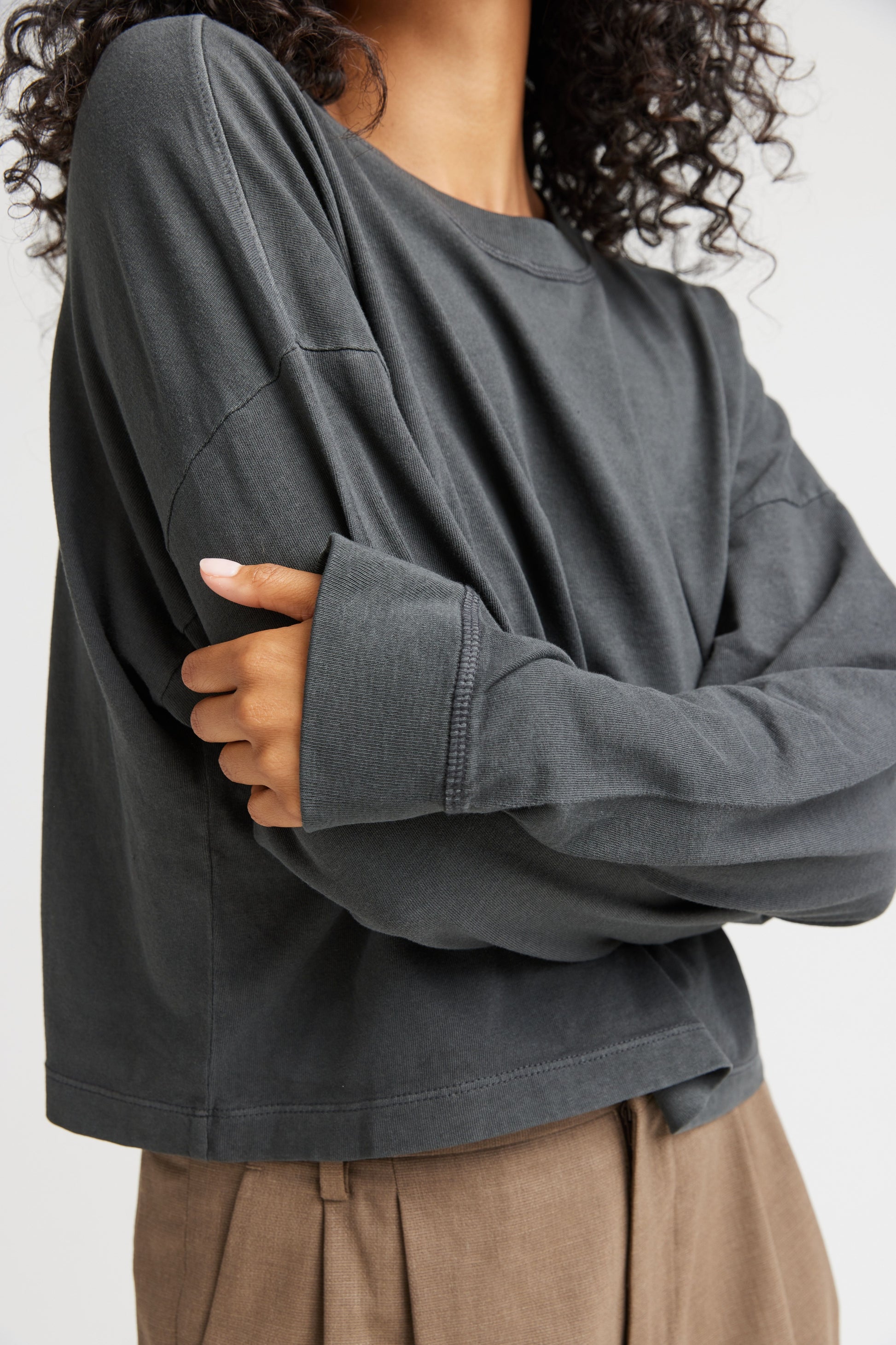 Relaxed Crop LS Tee