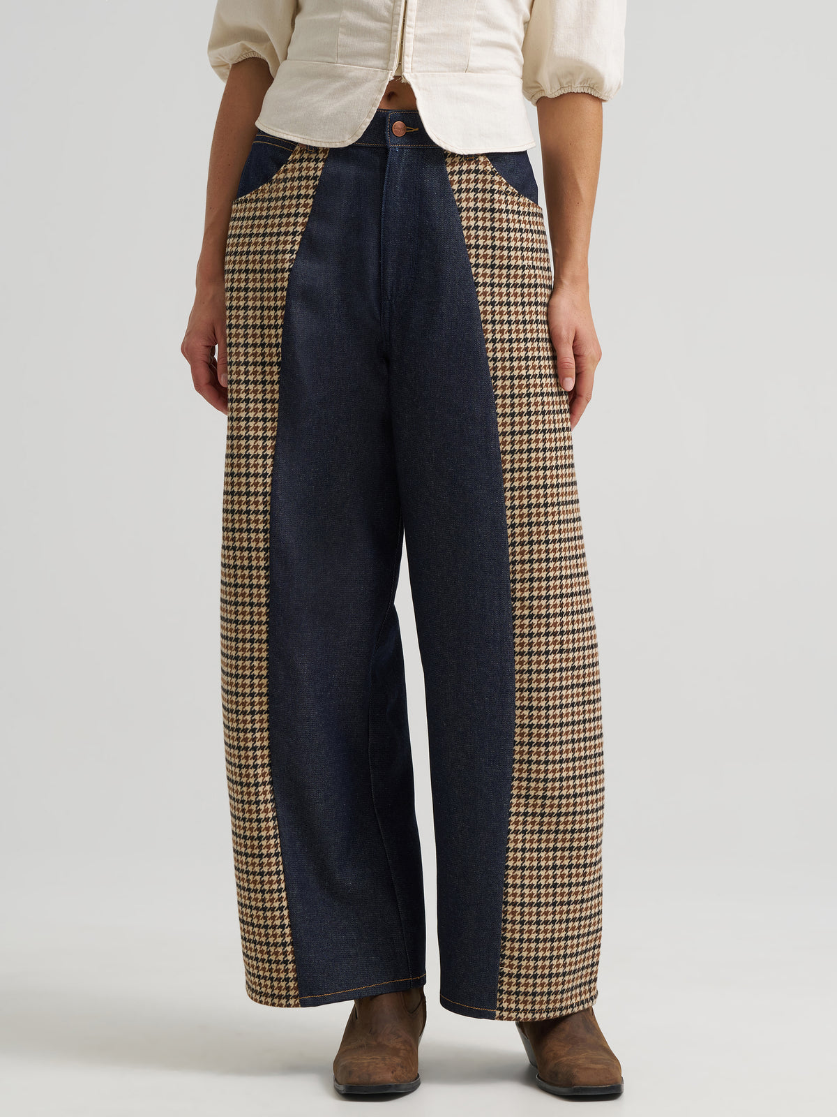 Houndstooth Cowboy Barrel Jean