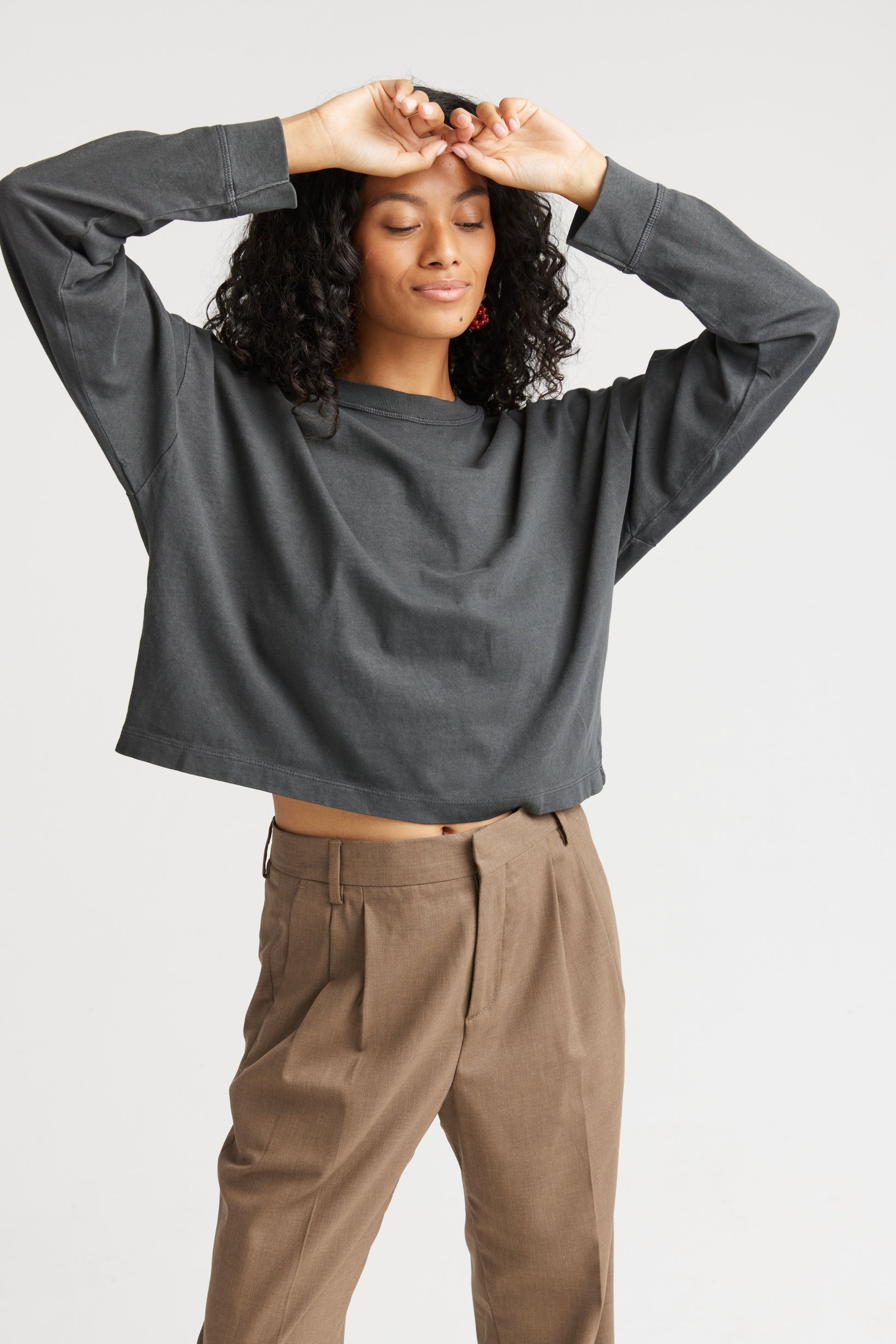 Relaxed Crop LS Tee