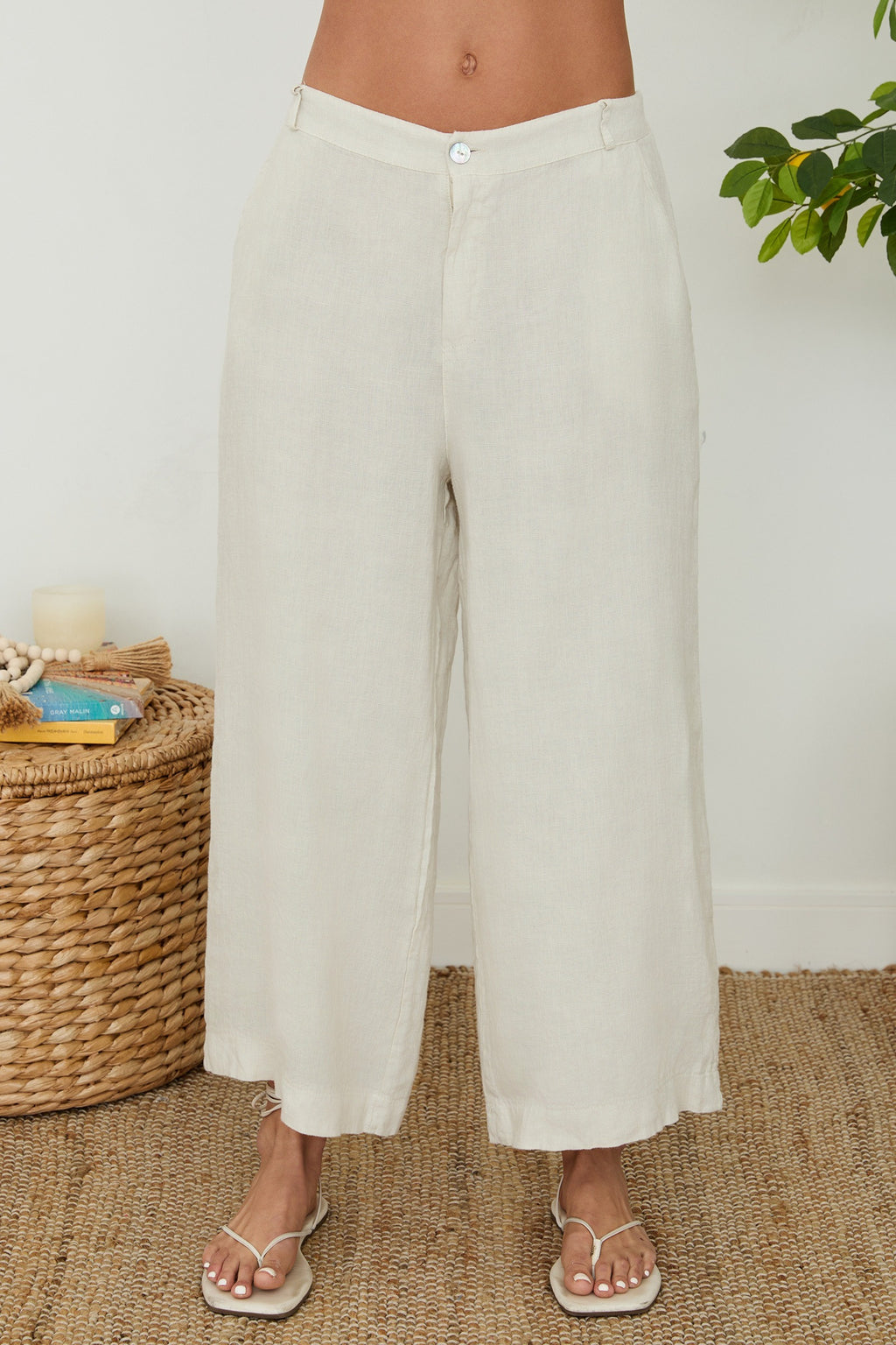 Ginevra Linen Gaucho Trouser
