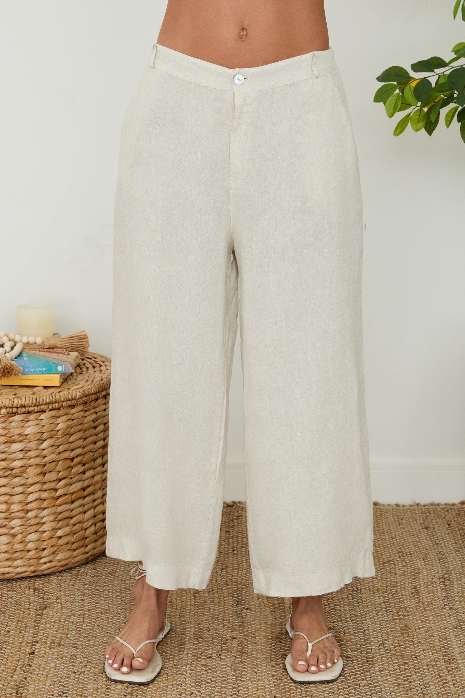Ginevra Linen Gaucho Trouser