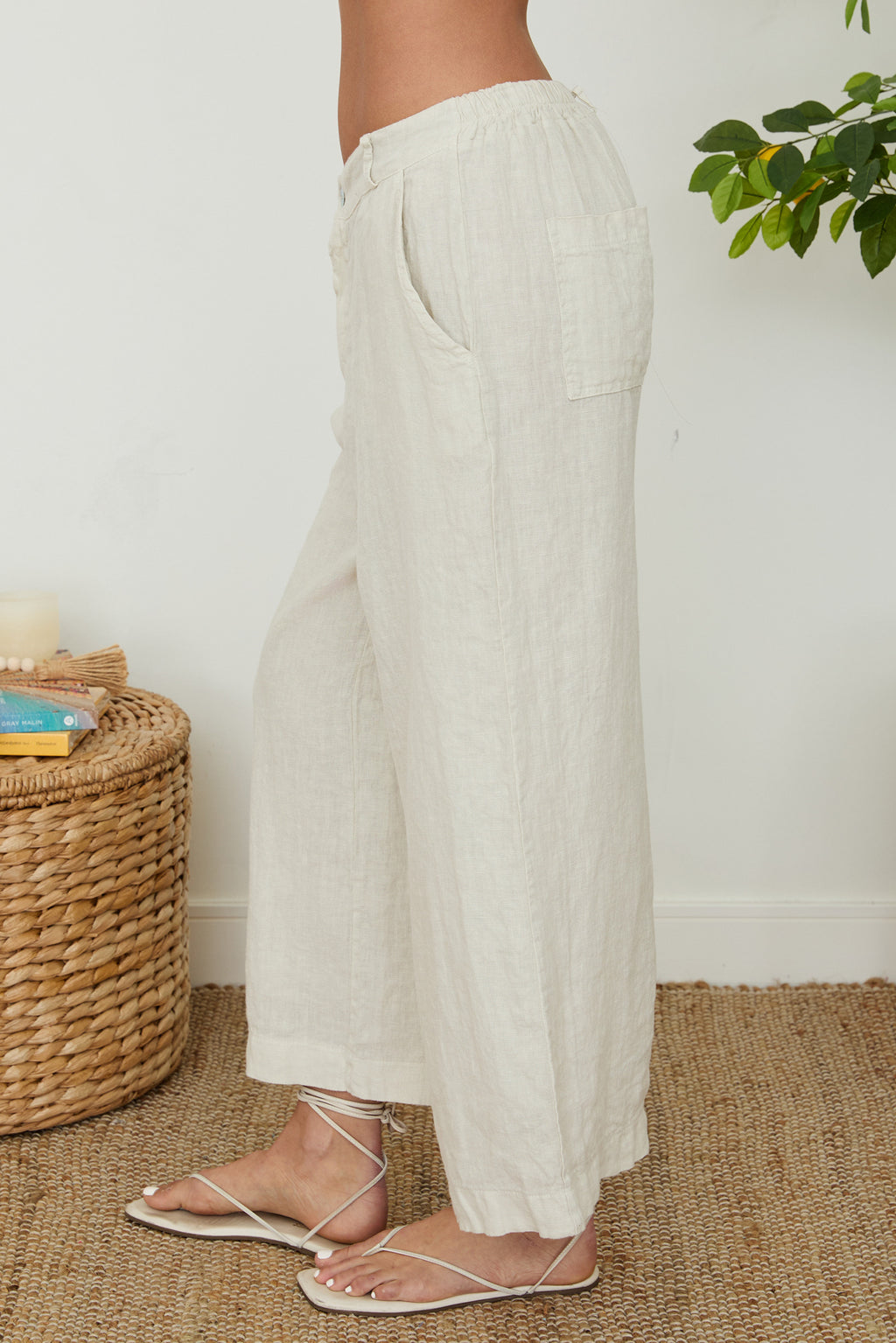 Ginevra Linen Gaucho Trouser