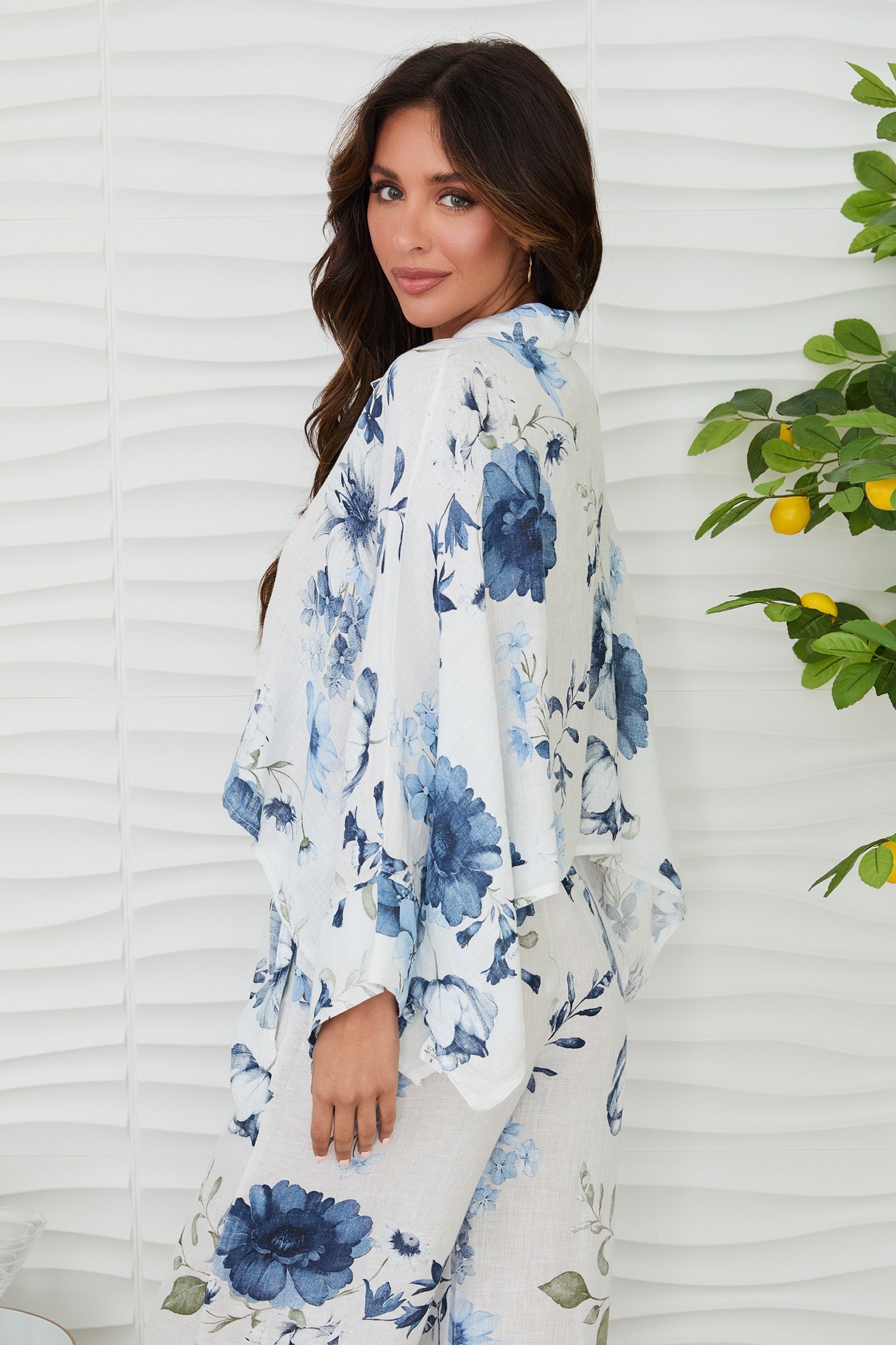 Gardenia Button Down Linen Top