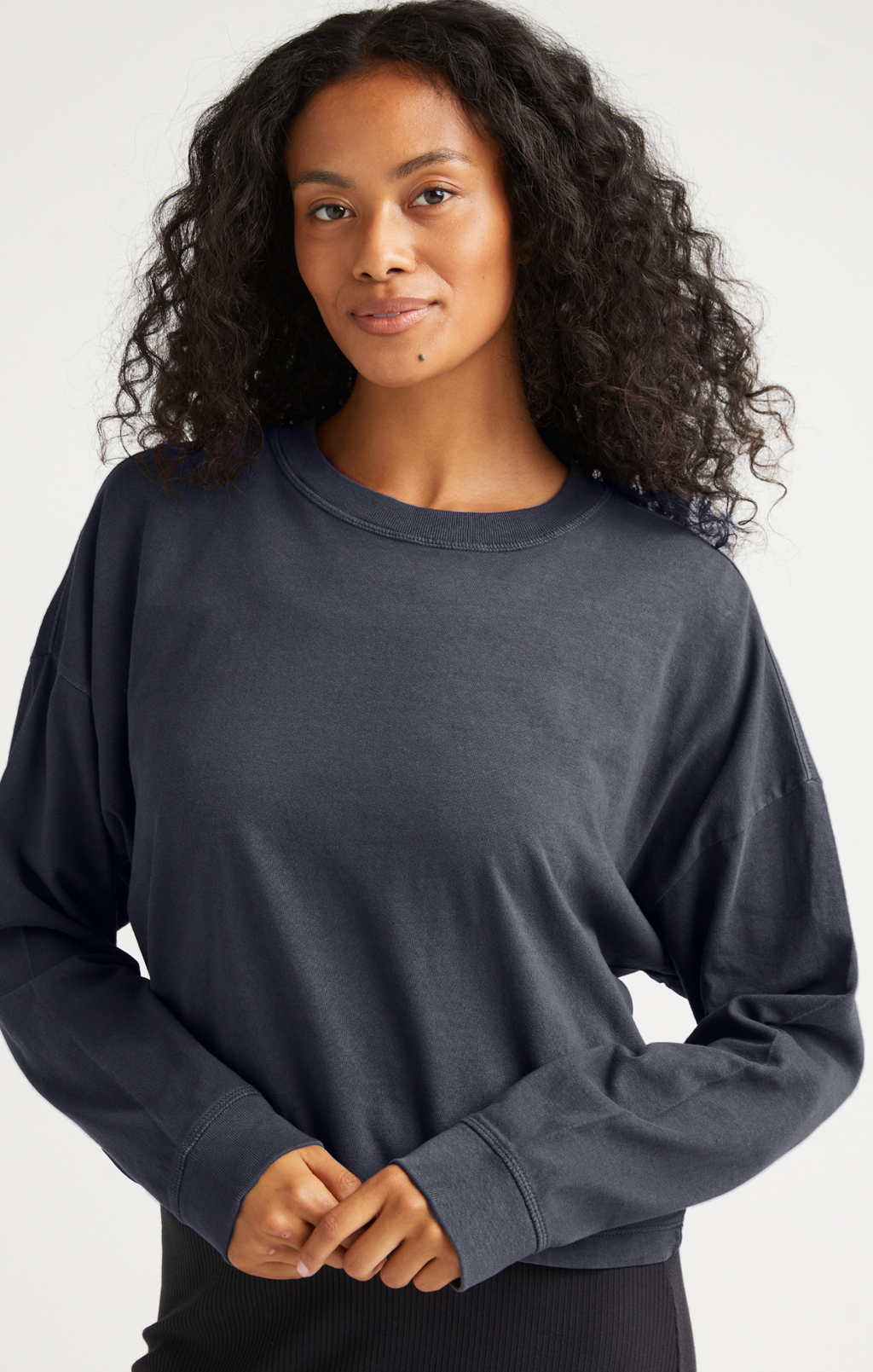 Relaxed Crop LS Tee