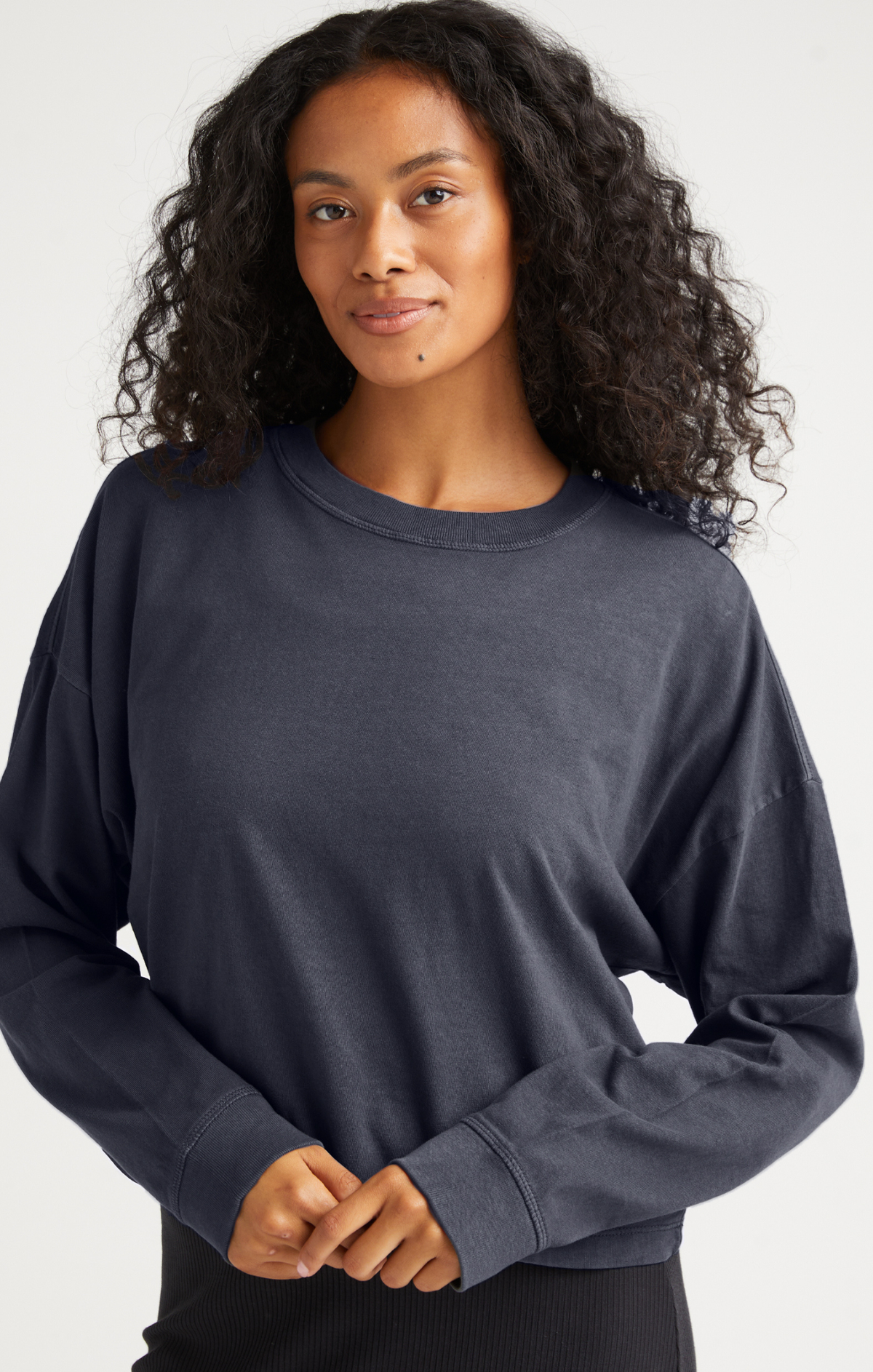 Relaxed Crop LS Tee