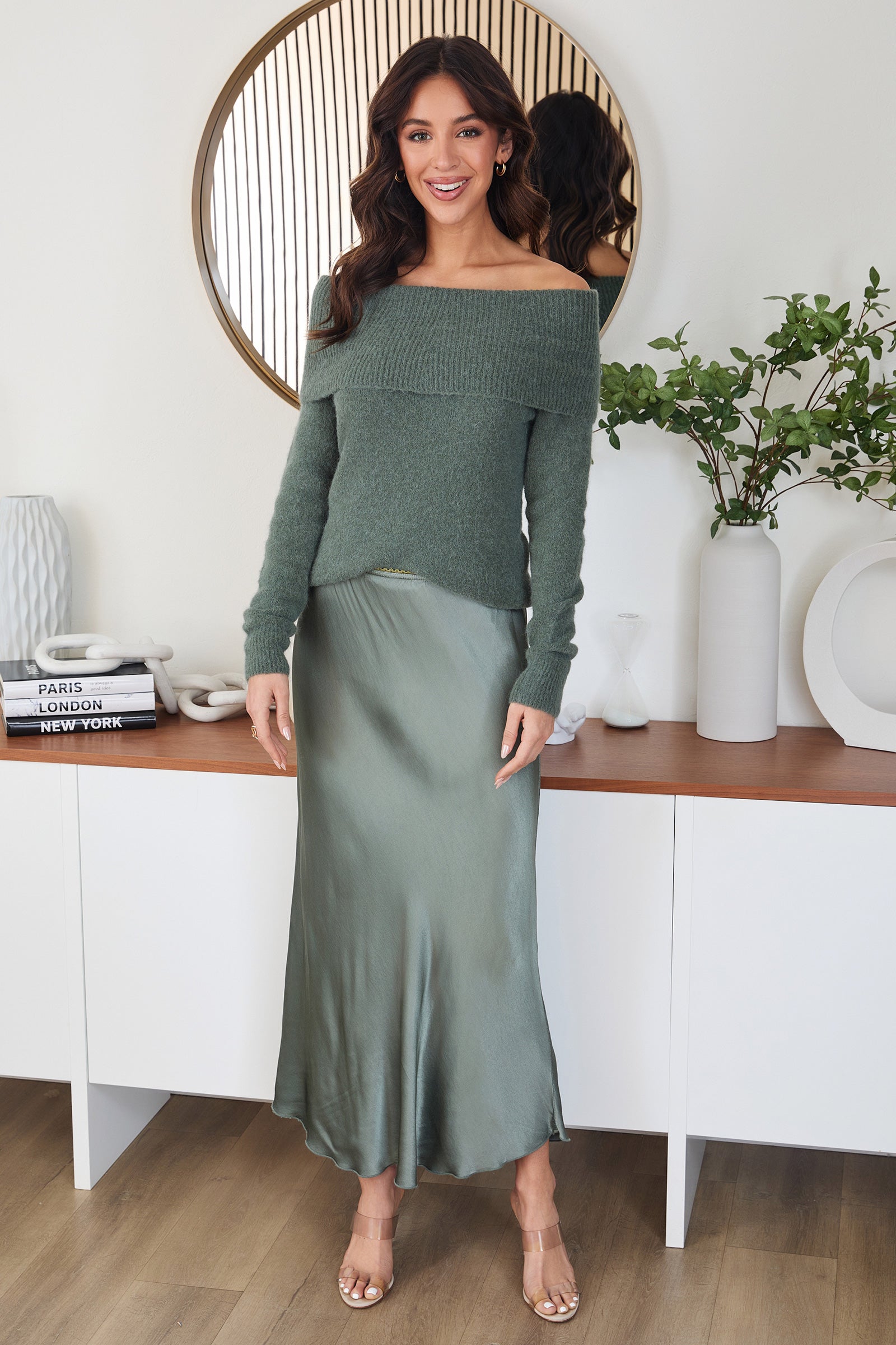 トップス andmary Sora bicolor camisole ice blue ANDMARY】Sora bicolor camisole