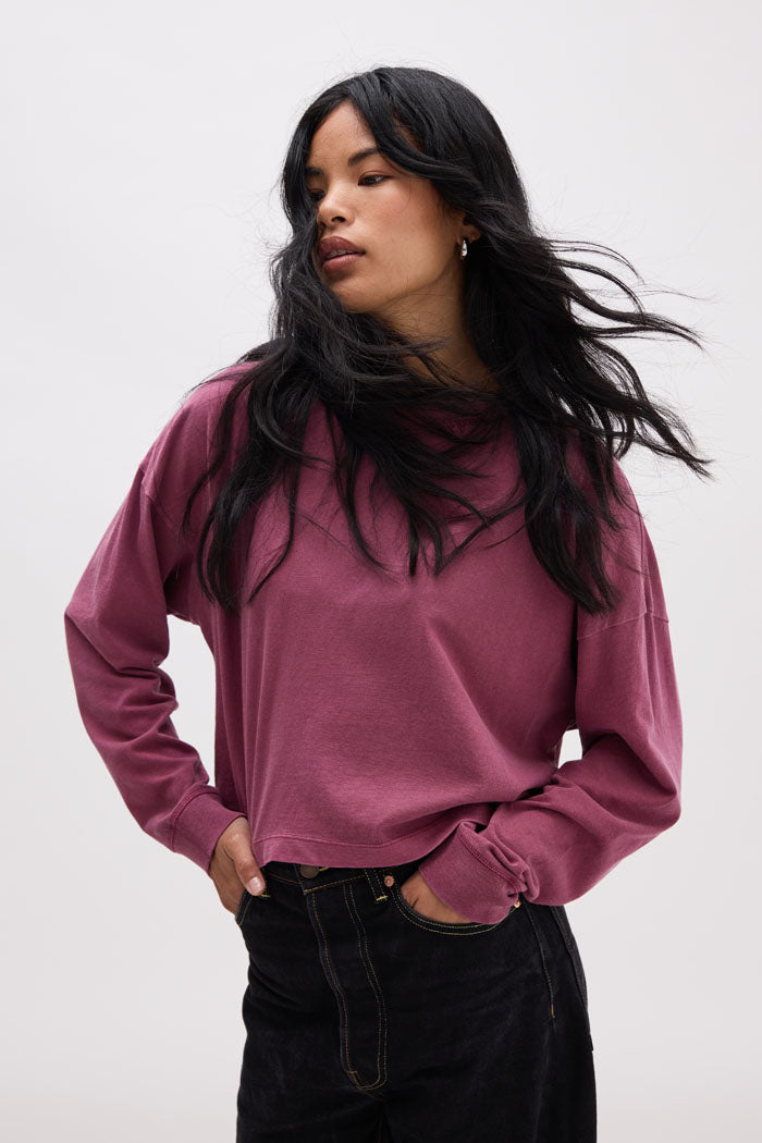 Relaxed Crop LS Tee