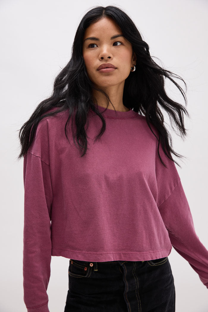 Relaxed Crop LS Tee