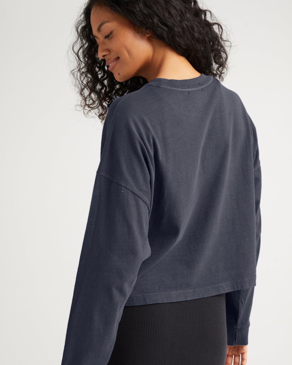 Relaxed Crop LS Tee