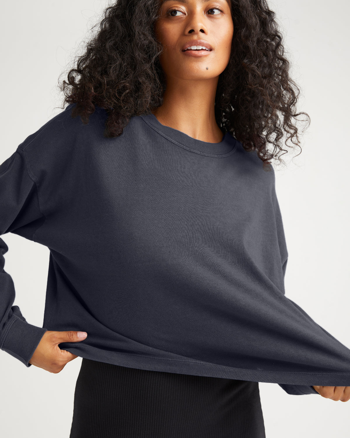 Relaxed Crop LS Tee