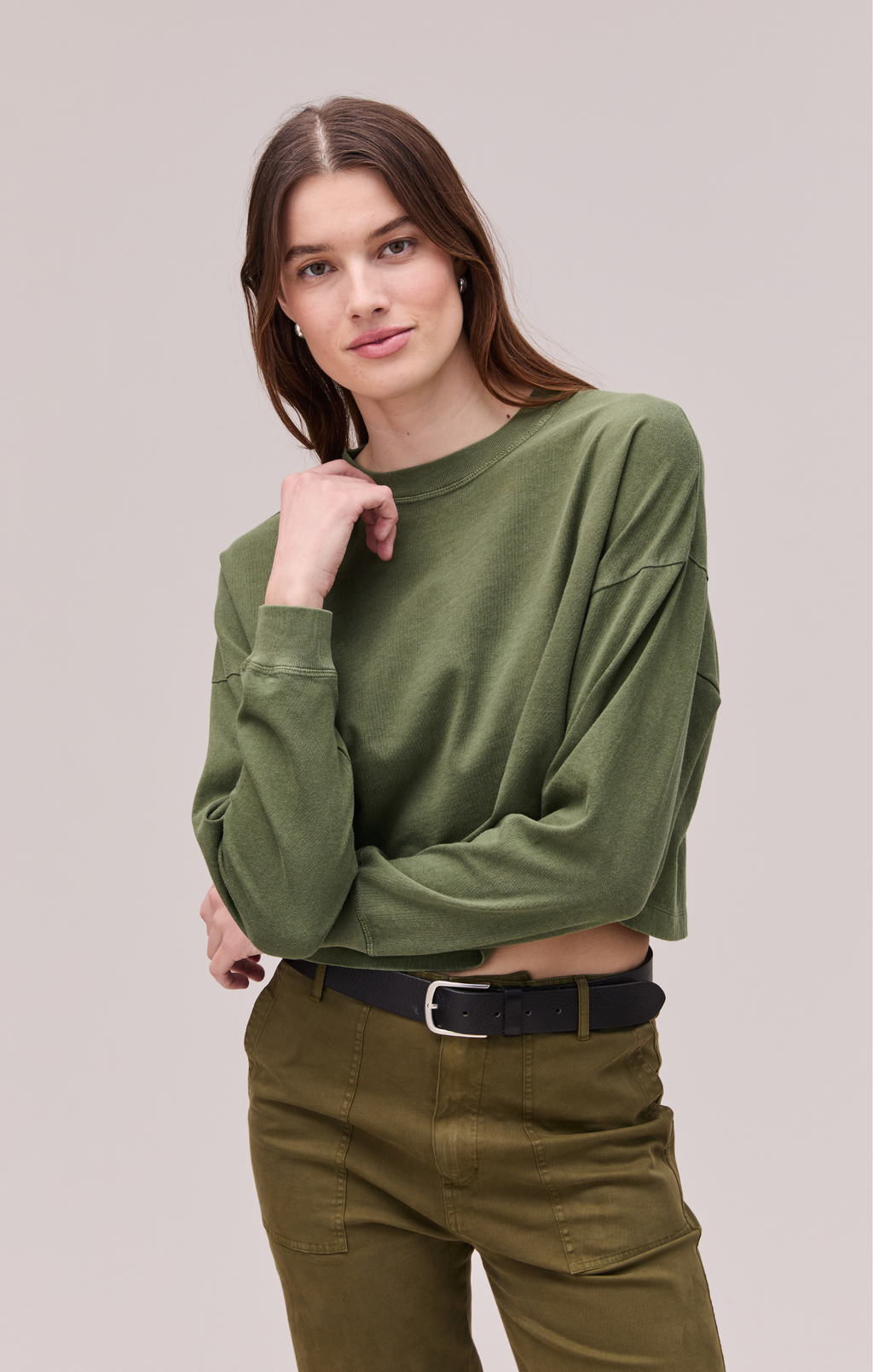 Relaxed Crop LS Tee