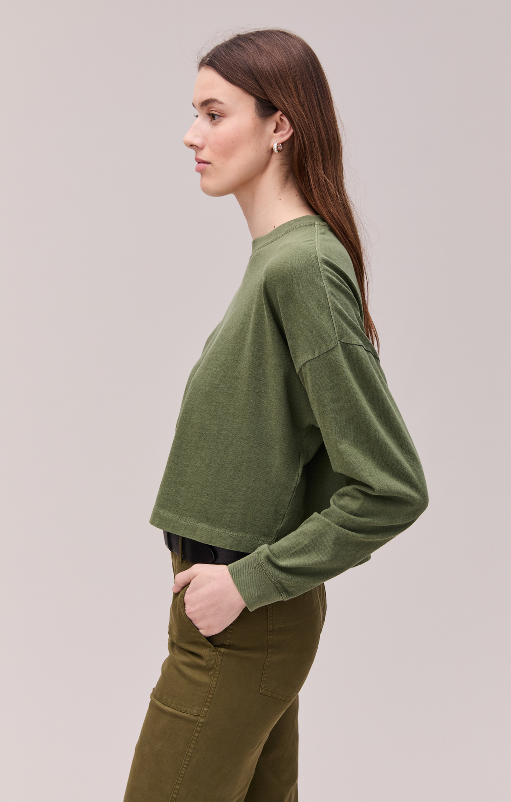 Relaxed Crop LS Tee