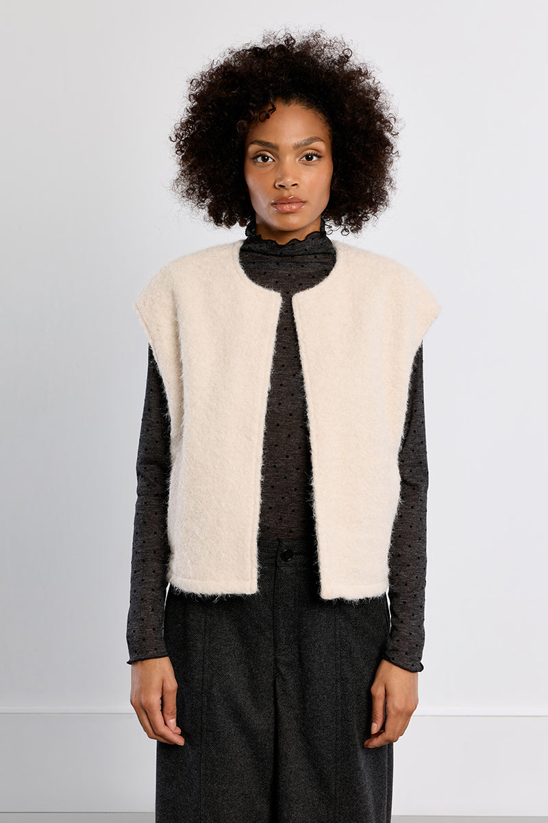 Imogen Felted Faux Fur Vest
