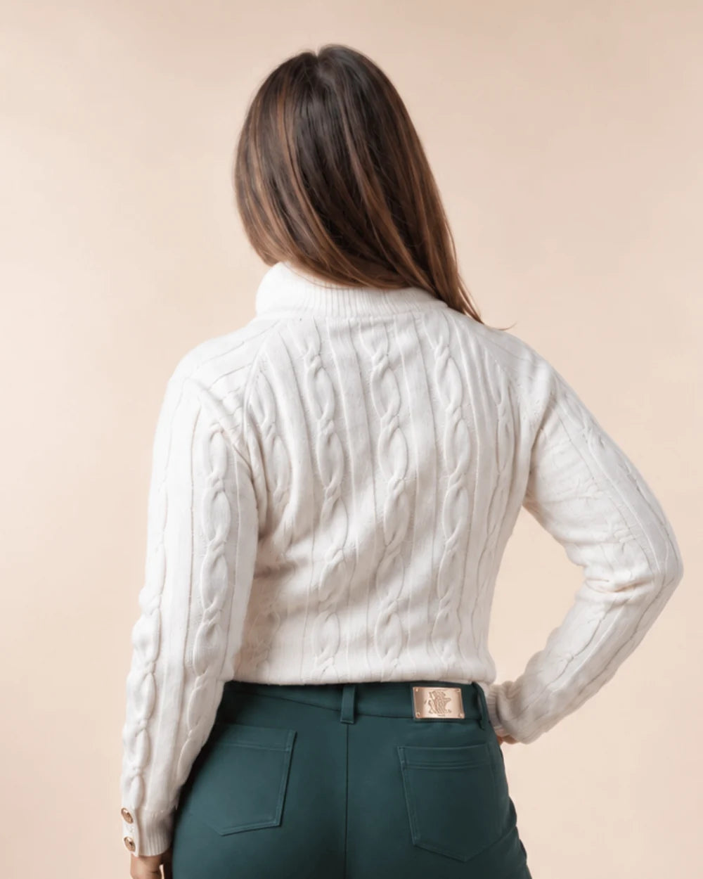 Highgrove Cable 3/4 Zip Sweater