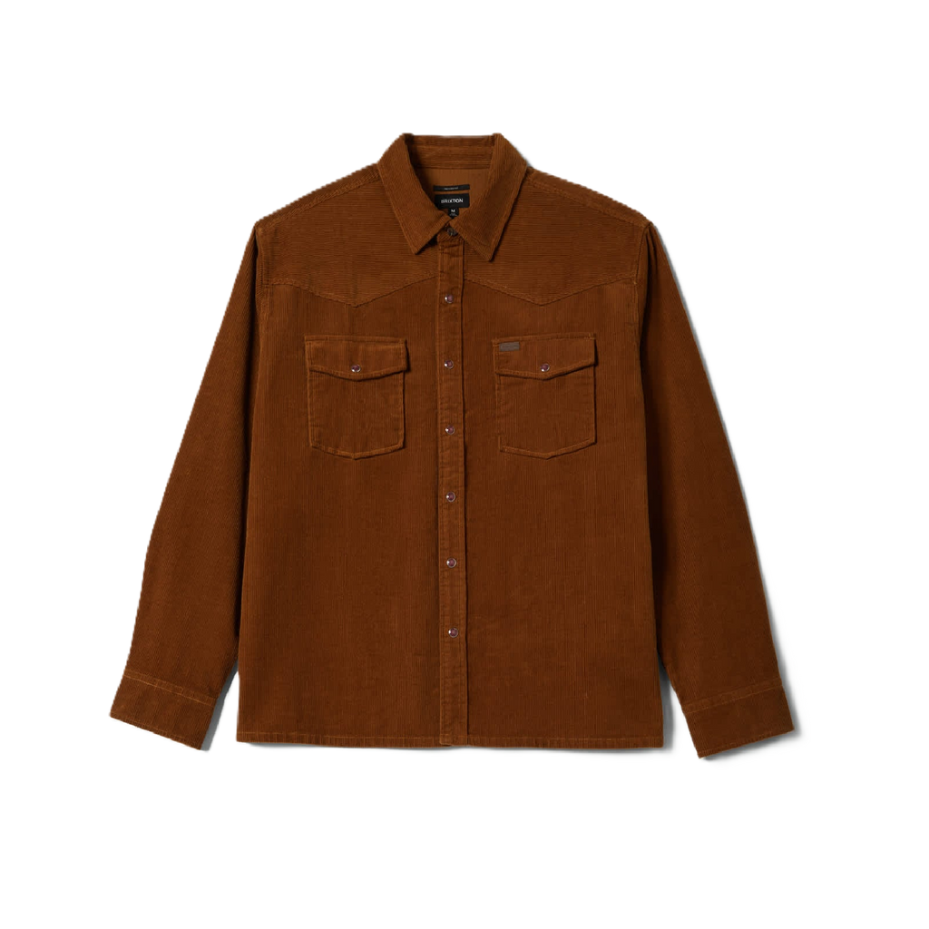 Copper Corduroy Button Up