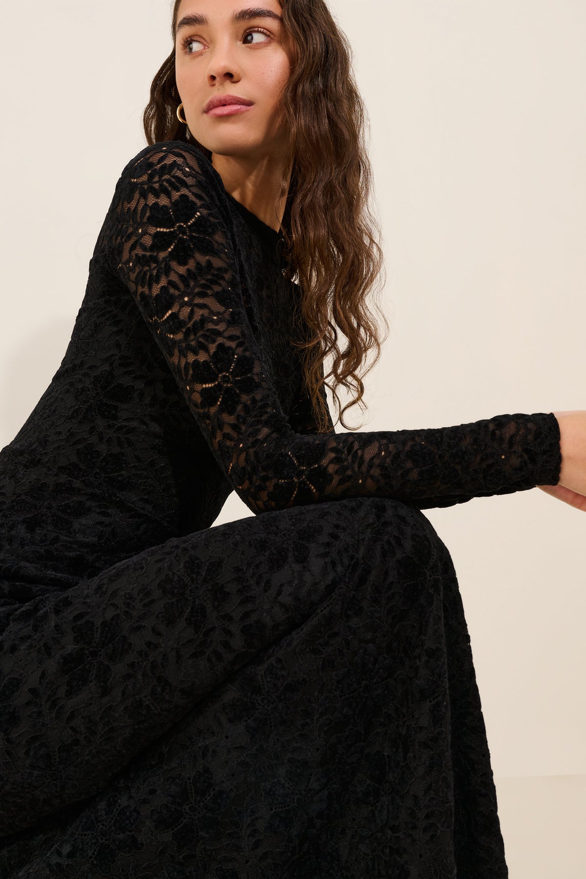 Winnie Velvet Floral Maxi Dress