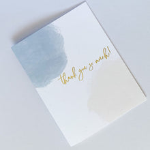 Load image into Gallery viewer, Thank You Watercolor Greeting Card