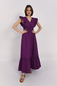 Violet Smocked Waist Maxi Dress