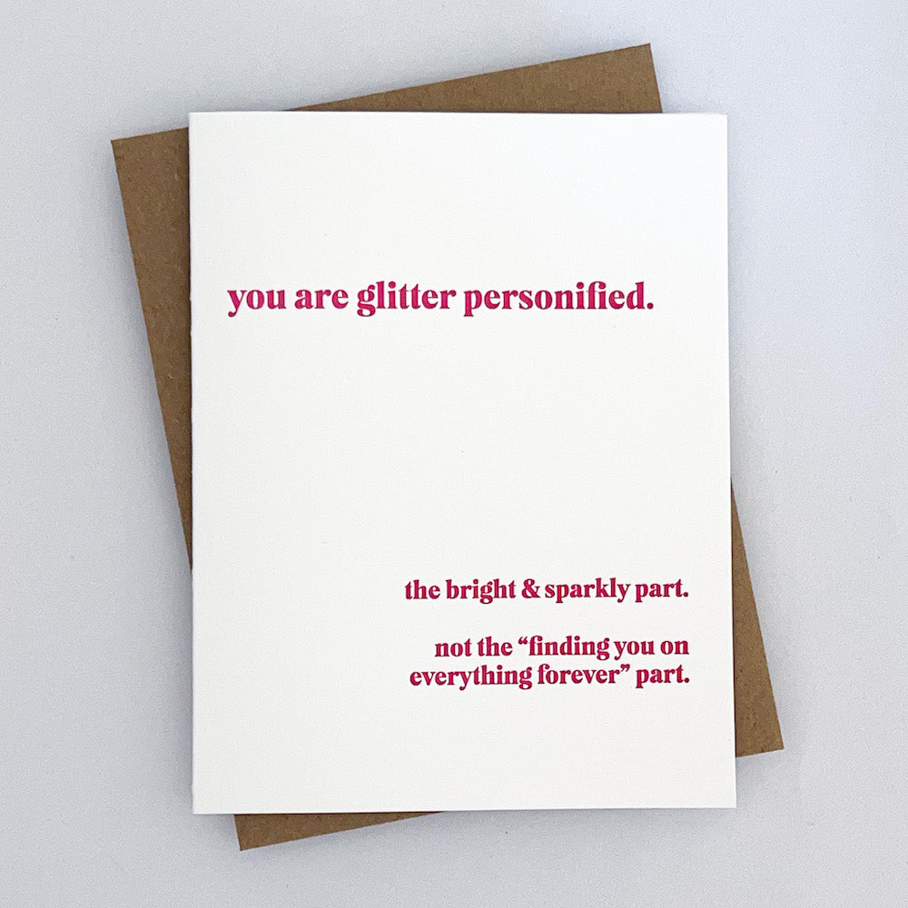 Glitter Personified Greeting Card