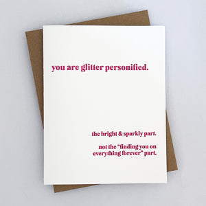 Glitter Personified Greeting Card