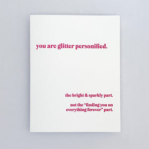 Glitter Personified Greeting Card