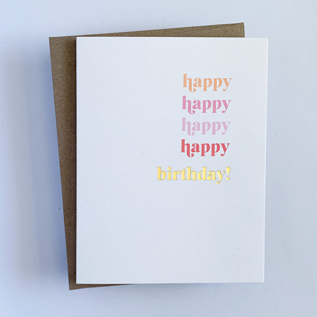 Happy Happy Birthday Card